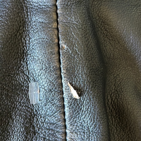 NWT! DKNY limited edition Sz XL black (distressed a bit) sheep leather skirt - Picture 13 of 13